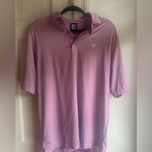 FootJoy Team Titleist Performance Golf Polo - Purple Stripes - size M